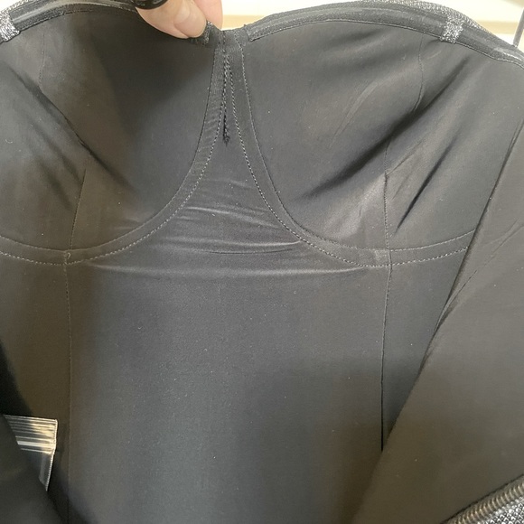 NWT—Guess gunmetal multi strapless lurex bonded mini dress, Medium - Picture 9 of 11